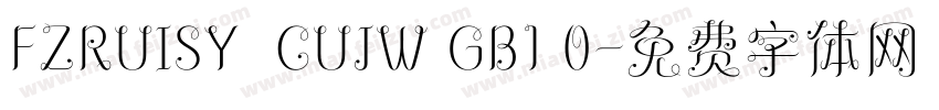 FZRUISY  CUJW GB1 0字体转换